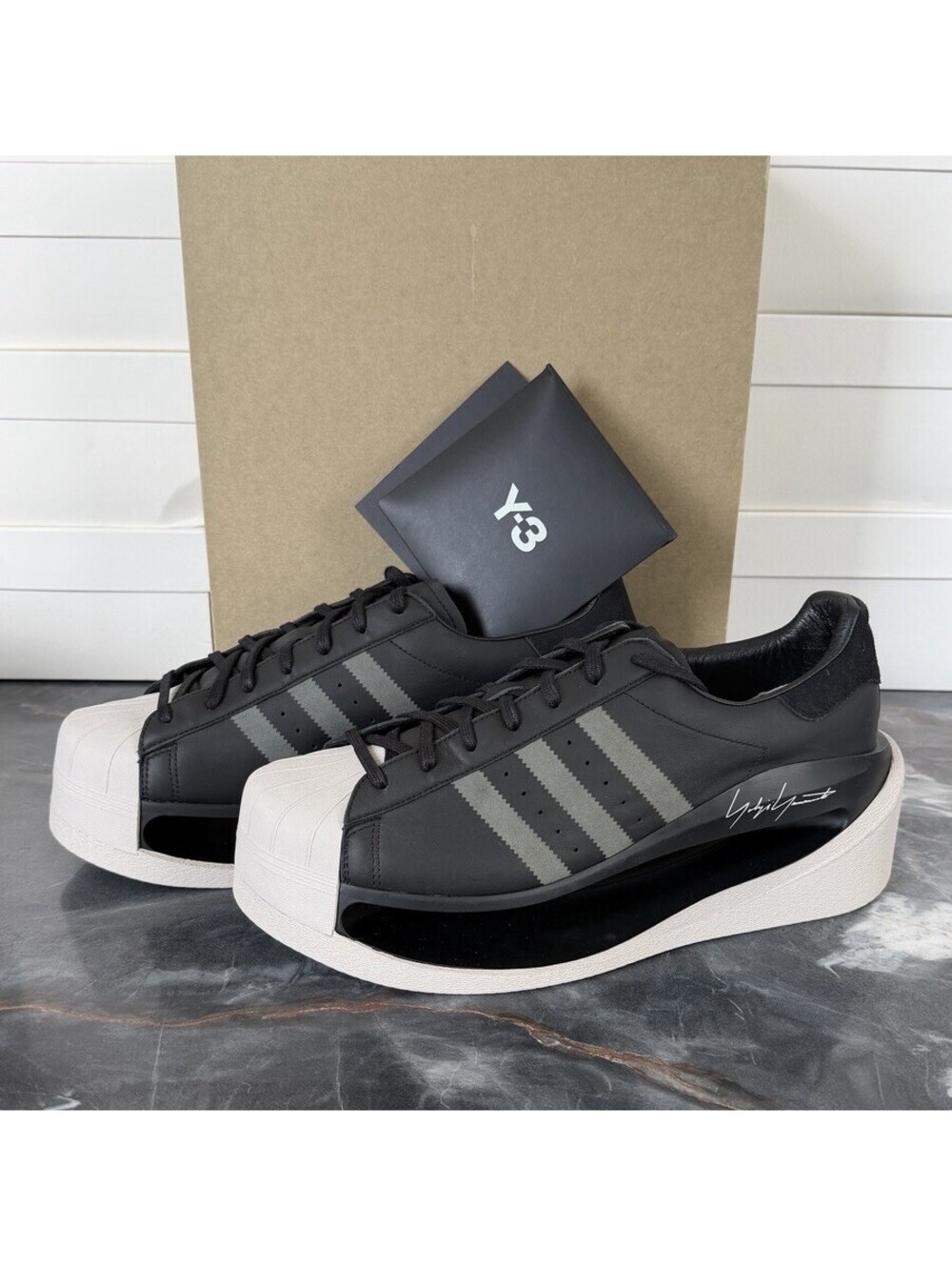 NIB Adidas Y-3 Gendo Superstar Black/Cinder 11.5 Mens Sneaker Shoe